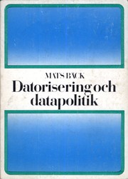 Cover of: Datorisering och datapolitik by 