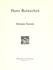Hans Baluschek by Hermann Esswein