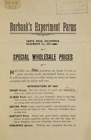 Cover of: Special wholesale prices | Burbank