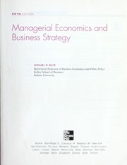 Cover of: Managerial Economics And Business Strategy by Michael R. Baye