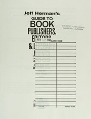 Cover of: Jeff Herman's guide to book publishers, editors, & literary agents by Jeff Herman