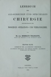 Cover of: Lehrbuch der allgemeinen Chirurgie : allgemeine Operations- und Verband-Technik allgemeine Pathologie und Therapie