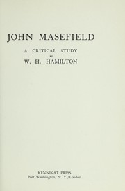 Cover of: John Masefield; a critical study