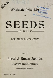Cover of: Wholesale price list of seeds in bulk: for merchants only