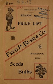 Cover of: Price list by Fred. P. Burr & Co