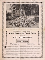 Cover of: Contract price list of vine seeds and seed corn: 1901