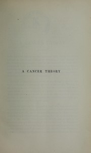 Cover of: A cancer theory