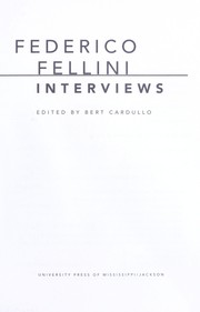 Cover of: Federico Fellini : interviews