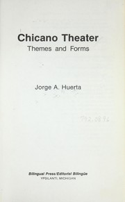 Cover of: Chicano theater : themes and forms by 
