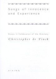 Cover of: Songs of innocence and experience by Christopher De Vinck