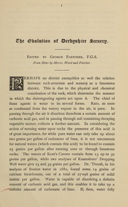 Cover of: The evolution of Derbyshire scenery by George Fletcher