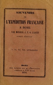 Cover of: Souvenirs de l'expédition française a Rome