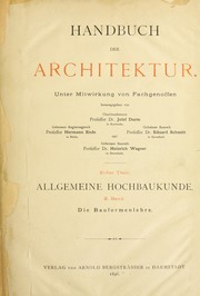 Cover of: Handbuch der architektur
