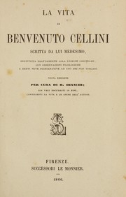 Cover of: La vita di Benvenuto Cellini by Benvenuto Cellini