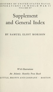 Cover of: Supplement and general index