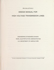 Cover of: Design manual for high voltage transmission lines