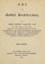 Cover of: ABC of Gothic architecture