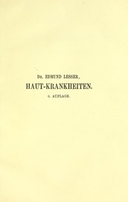 Cover of: Lehrbuch der Haut- und Geschlechtskrankheiten : f©ơr Studirende und ©rzte