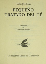 Cover of: Pequeño Tratado Del Te by Gilles Brochard