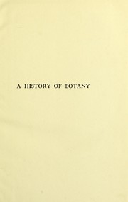 Cover of: A history of botany in the United Kingdom from the earliest times to the end of the 19th century