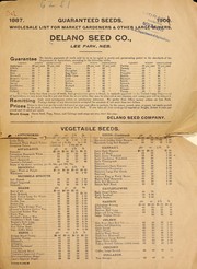 Cover of: Wholesale list for market gardeners & other large buyers by Delano Seed Company