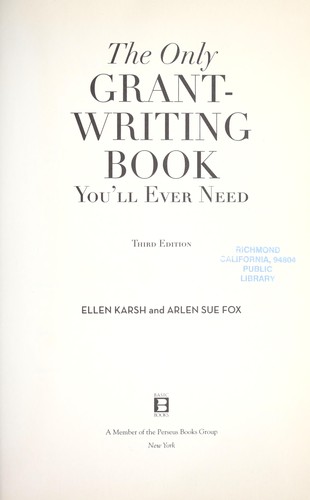 Обложка The only grant-writing book you'll ever need от Ellen Karsh