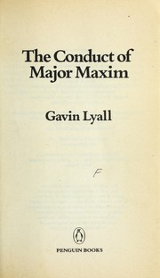 Cover of: The Conduct of Major Maxim by Gavin Lyall