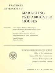 Cover of: Practices and precepts of marketing prefabricated houses