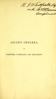 Asiatic cholera by Richard Barwell