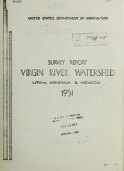 Cover of: Virgin River Watershed, Utah, Arizona, and Nevada by United States. Department of Agriculture. National Agricultural Library.