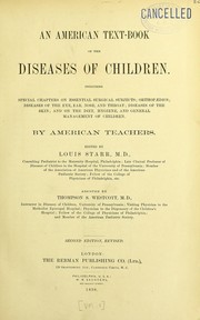 Cover of: An American text-book of the diseases of children ... by Louis Starr, Thompson S. Westcott