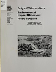 Cover of: Emigrant Wilderness dams: environmental impact statement : Stanislaus National Forest, Summit Ranger District, Tuolumne County, California