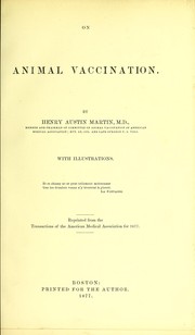 Cover of: On animal vaccination