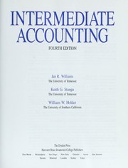 Cover of: Intermediate accounting by Jan R. Williams