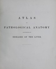 Cover of: Atlas of pathological anatomy | Friedrich Theodor Frerichs
