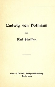 Cover of: Ludwig von Hoffmann