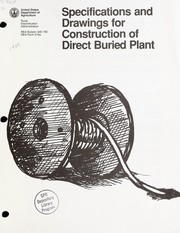 Cover of: Specifications and drawings for construction of direct buried plant.