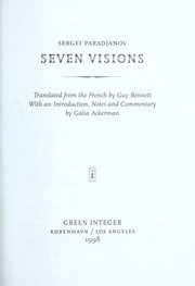 Cover of: Seven visions by Sergeĭ Paradzhanov