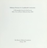 Cover of: Pullman, portrait of a landmark community by Fred Leavitt