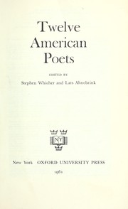 Cover of: Twelve American poets