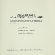 Cover of: Real estate as a second language by Roger Reitzel