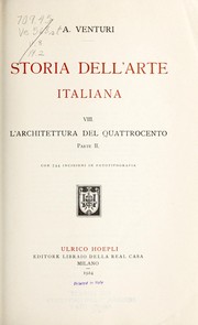 Cover of: Storia dell'arte italiana. by Venturi, Adolfo