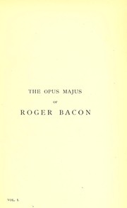 Cover of: Opus majus