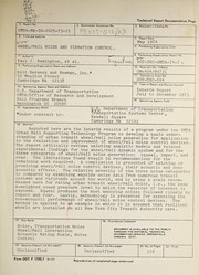 Cover of: Wheel/rail noise and vibration control: [by] Paul J. Remington, et al