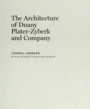 Cover of: The architecture of Duany Plater-Zyberk and company