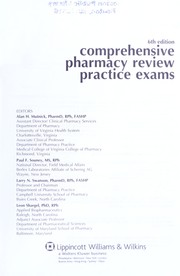 Cover of: Comprehensive pharmacy review practice exams