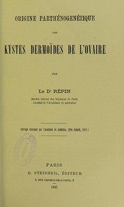 Cover of: Origine parth©♭nogen©♭tique des kystes dermo© des de l'ovaire