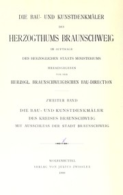 Die Bau- und Kunstdenkmaler des Herzogthums Braunschweig by Paul Jonas Meier