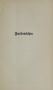 Cover of: Handbuch der Farbenlehre