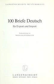 100 Briefe Deutsch für Export und Import by Wolfgang Manekeller